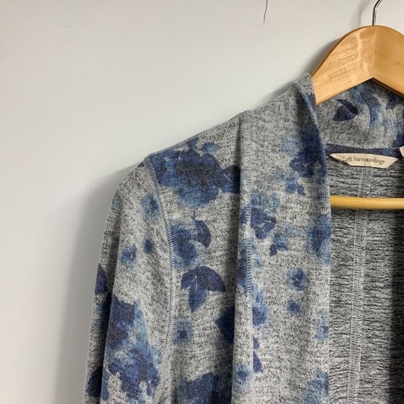 Soft Surrounding Women's Floral Knit Open Cardigan Sweat Suit Set Size S - Picture 4 of 16